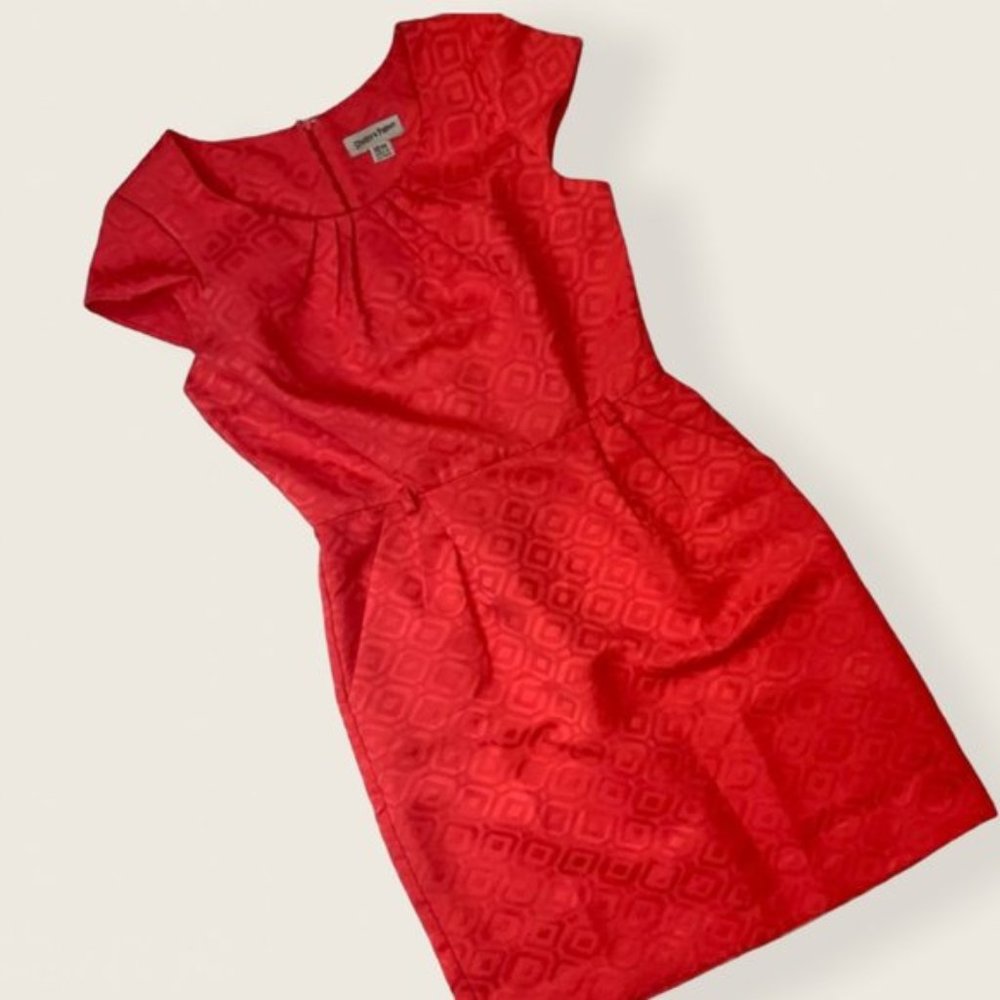 Shelby & Palmer | Dark Coral Cap Sleeve Sheath Dress | Sz 18W